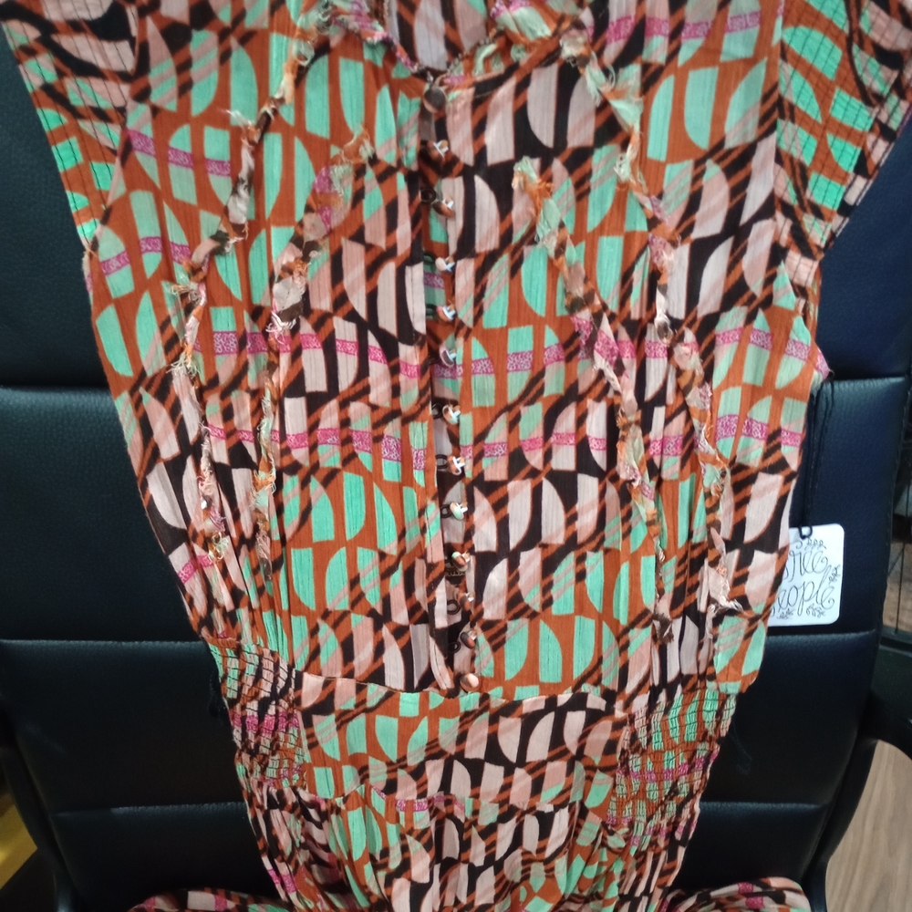 NWT Free People Women's Sahara Bohemian XS Multicolor Patterned Jumpsuit - Picture 11 of 16